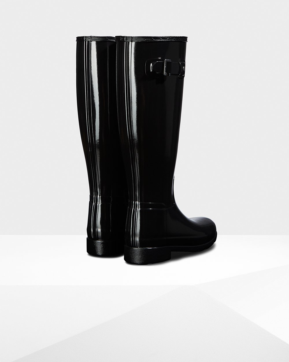 Hunter Mujer Original Refined Gloss - Botas de Lluvia Negras - 796-TIEMBJ